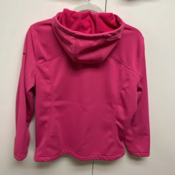 Spyder Women’s Jacket Pink w black embroidered Logo & zipper Size Large hooded - Picture 5 of 13